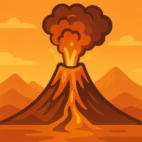 Volcano eruption simulator